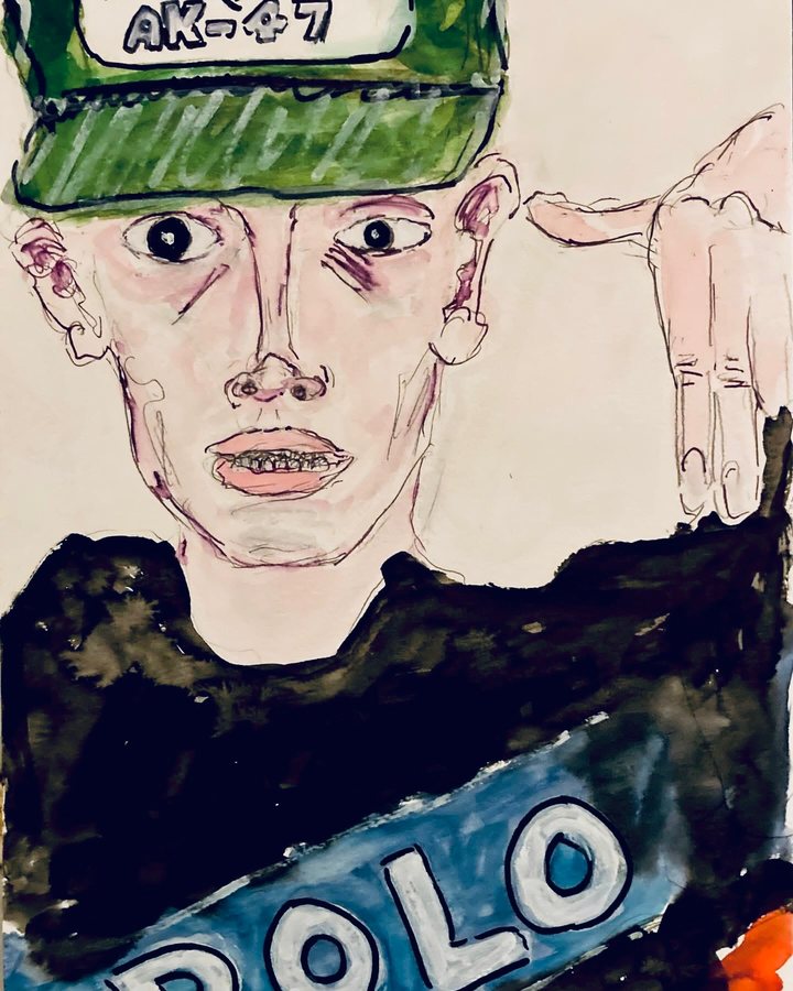 MoRukuz I, ink and watercolor on paper